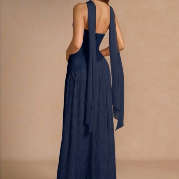 NWT Tierney Navy Maxi Dress from Azazie - Picture 2 of 9